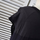 エムエムシックス メゾンマルジェラ シアー ボーダー柄 ミディアム丈 ワンピース ネイビー - NEWSED