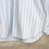 プレイ コムデギャルソン ハートロゴ ストライプ柄 長袖シャツ ブルー - NEWSED