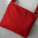 プラダ ポコノ テスート ナイロン トライアングルロゴ ショルダーバッグ レッド - NEWSED