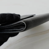 プラダ トライアングルロゴ サフィアーノ レザー 三つ折り財布 ブラック - NEWSED