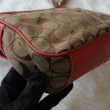 コーチ シグネチャー キャンバス ショルダーバッグ ベージュ / ピンク - NEWSED