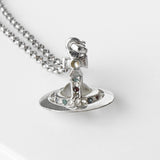 ヴィヴィアン ウエストウッド ミニ オーブ ラインストーン シルバー ネックレス 箱付き - NEWSED