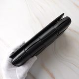 ボッテガ ヴェネタ イントレチャート カセット レザー ロングウォレット 二つ折り財布 ブラック - NEWSED