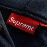 シュプリーム ボックスロゴ フーディー パーカー ネイビー - NEWSED