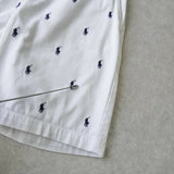 ポロ ラルフローレン スモールポニー ロゴ 総柄 ハーフパンツ ホワイト - NEWSED