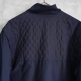 バレンシアガ ヴィンテージ ワンポイントロゴ ハーフジップ キルティング ナイロン トラックジャケット ネイビー - NEWSED