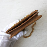 グッチ ズゥミ パイソン チェーン ミニウォレット 二つ折り財布 キャメル - NEWSED