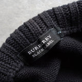 バーバリー ブラックレーベル ノバチェック柄 ジップアップ ドライバーズ ニット 切り替え ブラック/ベージュ - NEWSED