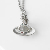 ヴィヴィアン ウエストウッド ミニ オーブ ラインストーン シルバー ネックレス 箱付き - NEWSED