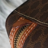 セリーヌ マカダム バニティバッグ ハンドバッグ ブラウン - NEWSED