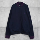 フレッドペリー トラックジャケット ブルゾン ロゴ刺繍 ダークネイビー/ダークパープル - NEWSED