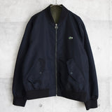 ラコステ リバーシブル ブルゾン ロゴパッチ ブラック/カーキ - NEWSED