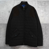 バブアー スエード切り替え キルティングジャケット ブラック - NEWSED