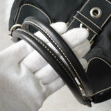 プラダ ポコノ テスート ナイロン レザー ワンショルダーバッグ 三角プレート トライアングルロゴ ブラック - NEWSED