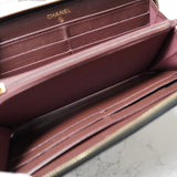 シャネル ラムスキン マトラッセ ラウンドジップ レザー 長財布 ブラック 保存袋・箱付き - NEWSED