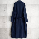 バーバリー ロング ガウンコート ストライプ柄 ネイビー - NEWSED