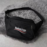 バレンシアガ ロゴ ウエストポーチ ホイールベルトパック ボディバッグ ブラック - NEWSED