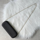 ボッテガ ヴェネタ イントレチャート サテン パーティーバッグ ブラック - NEWSED