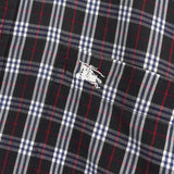 バーバリー ノバチェック ホースロゴ 刺繍 半袖シャツ ブラック / ホワイト - NEWSED