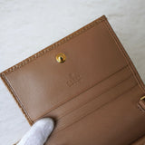 グッチ ズゥミ パイソン チェーン ミニウォレット 二つ折り財布 キャメル - NEWSED