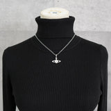 ヴィヴィアン ウエストウッド オーブ ラインストーン シルバー ネックレス - NEWSED