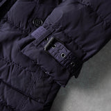 バーバリー ブリット ノバチェック裏地 ダウンジャケット コート フード取り外し可 ウエストベルト付き ネイビー - NEWSED