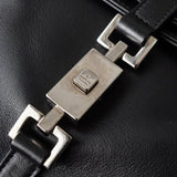 グッチ ジャッキー レザー ワンショルダーバッグ ブラック - NEWSED