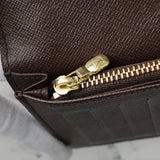 ルイ ヴィトン ダミエ ポルトフォイユ・ブラザ 二つ折り財布 ブラウン - NEWSED