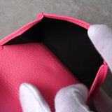 バレンシアガ ペーパーミニ ロゴ レザー コンパクトウォレット 二つ折り財布 ピンク - NEWSED