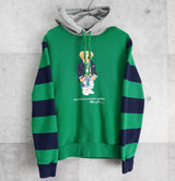 ポロ ラルフローレン ポロベア パーカー ストライプ柄 グリーン / ネイビー - NEWSED