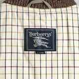 バーバリー フェイクレイヤード レザー襟 ハーフコート ハンティングジャケット ライナー付き グレーカーキ/ブラウン - NEWSED