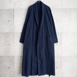 バーバリー ロング ガウンコート ストライプ柄 ネイビー - NEWSED