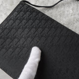 ディオール ヴィンテージ トロッター キャンバス/レザー ショルダーバッグ ブラック - NEWSED