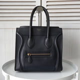 セリーヌ ラゲージ マイクロショッパー レザー ハンドバッグ ブラック - NEWSED