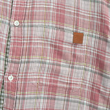 ロエベ アナグラム チェック柄 半袖シャツ ピンク - NEWSED