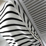 エムエムシックス メゾンマルジェラ ボートネック ボーダー ノースリーブ ポンチョ ケープ カットソー ブラック / ホワイト レディース - NEWSED