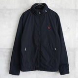 ポロ ラルフローレン フリース裏地 ブルゾン ロゴ刺繍 ハイネック ブラック - NEWSED