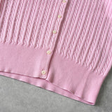 ラルフローレン ロゴ ケーブル編み ニットカーディガン パステルピンク - NEWSED