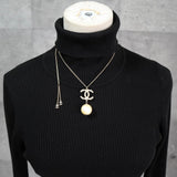 シャネル ココマーク スイングパール ネックレス ゴールド - NEWSED