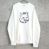 メゾンキツネ フォックスヘッド スウェット ホワイト - NEWSED