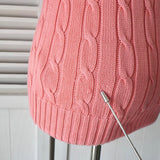 ポロ ラルフローレン ケーブル編み ロゴ 刺繍 半袖ニット ピンク レディース - NEWSED