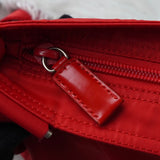 プラダ ポコノ テスート ナイロン トライアングルロゴ ショルダーバッグ レッド - NEWSED