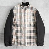 バーバリー リバーシブル ノバチェック ジップアップ 中綿ジャケット ブラック / ベージュ - NEWSED