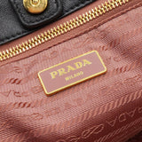 プラダ ポコノ テスート ナイロン リボン ハンドバッグ ブラック - NEWSED