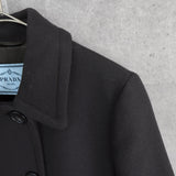 プラダ ウールコート ロングコート ステンカラーコート レディース グレー - NEWSED