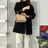 フェンディ ズッカ カシミヤ / レザー ミニハンドバッグ ベージュ - NEWSED