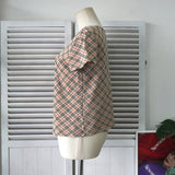 バーバリー ブルーレーベル ノバチェック ロゴ プリント 半袖トップス ベージュ レディース - NEWSED