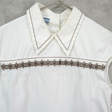 プラダ 刺繍 ノースリーブ シャツ ブラウス ホワイト レディース - NEWSED