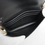 ミュウミュウ マテラッセ レザー ビジュー チェーン ウォレット ショルダーバッグ ブラック - NEWSED