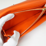 ロエベ アナグラム レザー 二つ折り 長財布 オレンジ - NEWSED